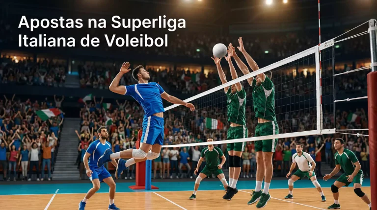 Jogo da SuperLega italiana de voleibol com pavilhão cheio de adeptos